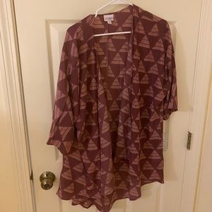 Purple Size M LulaRoe Lindsay Kimono